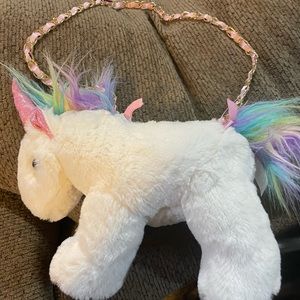 Toby Enterprise Childs 9” UNICORN Soft Stuffed Plush Purse